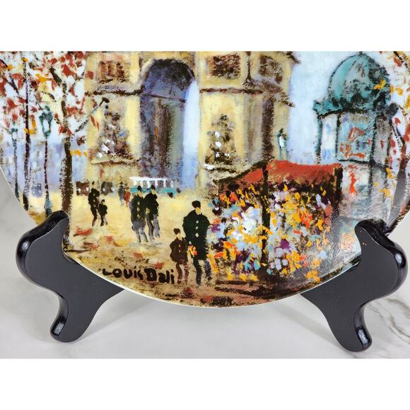 Plate Wall Decor Limoges Arc De Triomphe Paris Porcelain France 8 1/2" Vintage - Picture 8 of 13